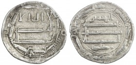ABBASID: al-Ma 'mun, 810-833, AR dirham (2.81g), Ma 'din Bajunays, AH203, A-223.4, Verdanyan-219, citing the governor Ibrahim b. Raddad, scarce Armeni...