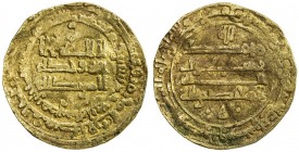 ABBASID: al Mu 'tasim, 833-842, AV dinar (3.67g), Misr, AH224, A-225, type of Bernardi-151De, 2 pellets and an ornament below the reverse field, mint ...