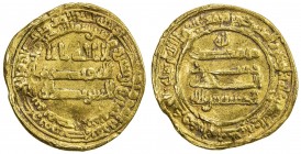 ABBASID: al-Musta 'in, 862-866, AV dinar (4.20g), Misr, AH248, A-233.1, Bernardi-160De, first issue of al-Musta 'in, without the heir apparent, lightl...