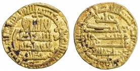 AGHLABID: Ziyadat Allah III, 903-908, AV dinar (3.93g), NM, AH292, A-452, al- 'Ush-152, citing Khatâb on the obverse, lightly clipped with some encrus...