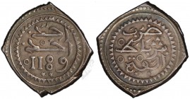 'ALAWI SHARIF: Muhammad III, 1757-1790, AR 10 dirhams (mithqal) (28.64g), Rabat al-Fath, AH1189, A-592, KM-41, 1st standard with ahad ahad ("one one",...