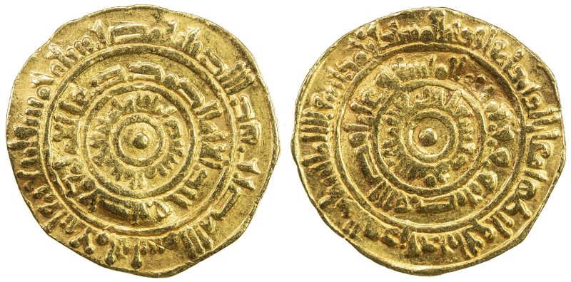 FATIMID: al-Mustansir, 1036-1094, AV dinar (4.20g), Misr, AH445, A-719A, lightly...