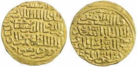 BAHRI MAMLUK: Sha 'ban II, 1363-1376, AV dinar (7.32g), al-Iskandariya, AH76(5), A-955, B-409, same dies as Balog specimen, which shows clear date 765...