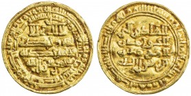 RASSID: al-Hadi, 898-911, AV dinar (2.93g), Sa 'da, AH298, A-1065, lightly wavy surfaces, VF.
Estimate: $220 - $260