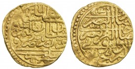OTTOMAN EMPIRE: Süleyman I, 1520-1566, AV sultani (3.41g), Halab, AH926, A-1317, F-VF.
Estimate: $190 - $220