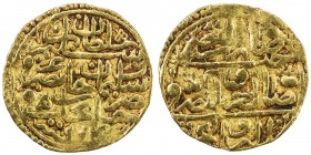OTTOMAN EMPIRE: Selim II, 1566-1574, AV sultani (3.46g), Canca, AH974, A-1324, slight trace of mount, Fine, ex Ahmed Sultan Collection. 
Estimate: $2...