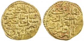OTTOMAN EMPIRE: Selim II, 1566-1574, AV sultani (3.47g), Novabirda, AH974, A-1324, Damali-NO.A1 (same dies), small die break at the top of the reverse...