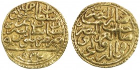 OTTOMAN EMPIRE: Murad III, 1574-1595, AV sultani (3.41g), Tarabulus (Trablus), AH982, A-1332.1, Damali-TR.A2 (different dies), ruler 's name added abo...