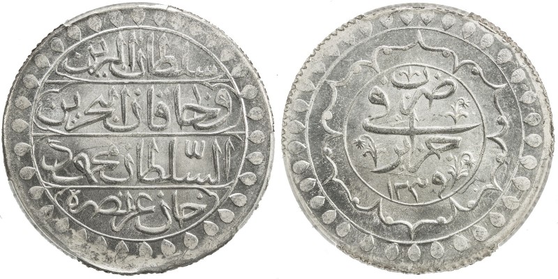 ALGIERS: Mahmud II, 1808-1830, AR 2 budju, Jaza 'ir, AH1239, KM-75, a fantastic ...