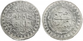 ALGIERS: Mahmud II, 1808-1830, AR 2 budju, Jaza 'ir, AH1239, KM-75, a fantastic quality example! PCGS graded MS65.
Estimate: $300 - $500