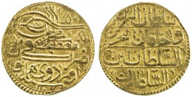 TURKEY: Mustafa II, 1695-1703, AV sultani (3.43g), Ordu-yu Humayun, AH1106, KM-A131, VF, RR, ex Ahmed Sultan Collection. Ordu-yu Hümayun means "Imperi...