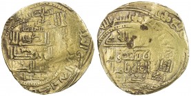 GREAT SELJUQ: Takish Beg, ca. 1062-1084, pale AV dinar (5.45g) (Balkh), AH4(66), A-1673.2, mint & date confirmed by die-link to Zeno-253655, some weak...