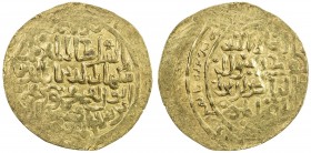 GHORID: Mahmud b. Muhammad, 1206-1212, AV broad dinar (4.25g) (Dawar), AH602, A-1783.2, rule cited as shihab al-dunya wa 'l-din abu 'l-fath mahmud bin...