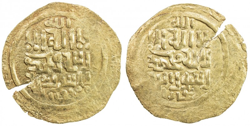 GREAT MONGOLS: Anonymous, ca. 1220s-1230s, AV dinar (3.05g), Bukhara, ND, A-B196...