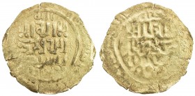 GREAT MONGOLS: Anonymous, ca. 1220s-1230s, AV dinar (2.23g), Bukhara, ND, A-B1967, brockage of the reverse, VF-EF, RR. 
Estimate: $180 - $220