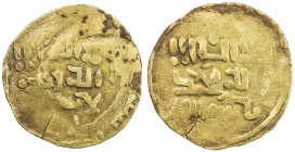 GREAT MONGOLS: Anonymous, ca. 1220s-1240s, AV dinar (4.24g), Bukhara, ND, A-B1967, mint name partially visible below the obverse field and in the obve...