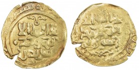 GREAT MONGOLS: Anonymous, ca. 1220s-1240s, AV dinar (3.32g), Otrar, ND, A-B1967, mint name weak but likely, crude VF.
Estimate: $200 - $240