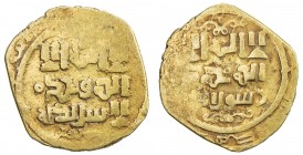 GREAT MONGOLS: Anonymous, ca. 1220s-1240s, AV dinar (4.09g), Samarqand, ND, A-B1967, decent strike, mint name below obverse, VF.
Estimate: $200 - $24...