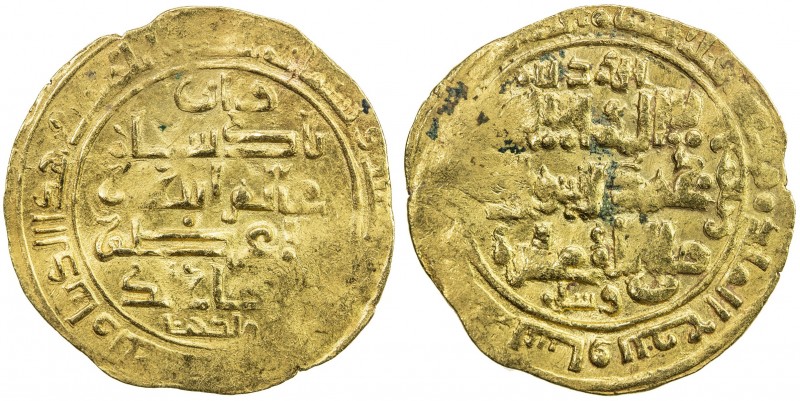 ILKHAN: Abaqa, 1265-1282, AV dinar (3.17g), Bagh(dad), AH66(7), A-2126.1, date c...
