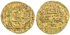 JALAYRIDS: Shaykh Hasan, 1335-1356, AV dinar (3.50g), Baghdad, AH75(7), A-2294, Fine, ex Peus Auction 422, Lot 513. Another example from the same dies...