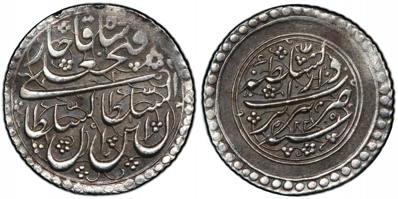 QAJAR: Fath 'Ali Shah, 1797-1834, AR ¼ riyal, Tabriz, AH1225, A-2882A, KM-685, p...