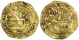 JANID: Abu 'l-Ghazi Khan, 1758-1785, AV tilla (4.63g), NM, ND, A-3025.1, although without mint name, struck at Bukhara, his capital, mount removed, VF...