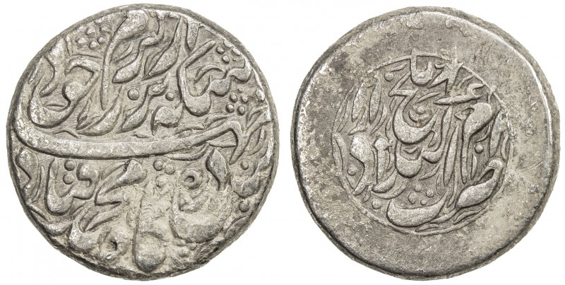 DURRANI: Anonymous, 1772, AR rupee (10.98g), Balkh, AH1186, A-3096J, struck by t...