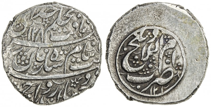 DURRANI: Shah Zaman, 1793-1801, AR rupee (10.39g), Balkh, AH1208, A-3108, dated ...