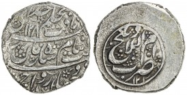 DURRANI: Shah Zaman, 1793-1801, AR rupee (10.39g), Balkh, AH1208, A-3108, dated "128" on obverse for 1208 and "121" on reverse, with the mint epithet ...