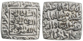 DELHI: Qutb al-Din Mubarak, 1316-1320, AR square tanka (10.99g), Hadrat Dar al-Khilafa, AH719, G-D261, glorious strike, EF.
Estimate: $200 - $260