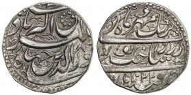 MUGHAL: Jahangir, 1605-1628, AR jahangiri rupee (13.64g), Qandahar, AH1022 year 8, KM-155.5, superb bold strike, VF, R. 
Estimate: $180 - $240