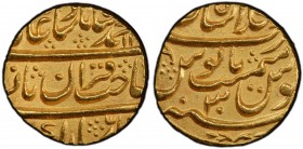 MUGHAL: Muhammad Shah, 1719-1748, AV mohur (10.82g), Shahjahanabad, year 30, KM-439.4, a lovely boldly struck example! PCGS graded MS64, ex Fuller Col...