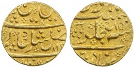 MYSORE: Haidar Ali, 1761-1782, AV mohur (10.96g), Bahadurpatan, AH119x year 15, KM-6, Henderson—, in the name of Shah Alam II, one tiny testmark on th...
