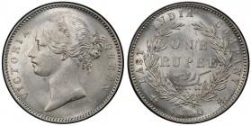 BRITISH INDIA: Victoria, Queen, 1837-1876, AR rupee, 1840(c), KM-458.1, S&W-3.33, variety with W.W. raised on truncation, small diamonds, legend divid...