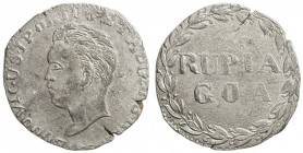 GOA: Luiz I, 1861-1889, AR rupia (10.90g), 1868, KM-282, EF-AU.
Estimate: $170 - $200