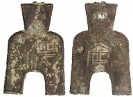WARRING STATES: State of Liang, 400-300 BC, AE spade money (13.02g), H-3.3, Flat Handle Arch Footed Spade Money, an yi yi jin in archaic Chinese // an...