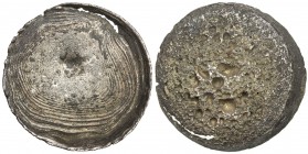 CHINA: AR sycee (25.39g), likely Yunnan Province cast silver ingot, broad thin flan with minor casting defects, EF.
Estimate: $150 - $250