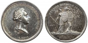 DENMARK: Christian VII, 1766-1808, AR medal (10.72g), 1794, Hildebrand-8, Bergsø-10, 32mm silver medal on the occasion of Denmark and Sweden Declaring...