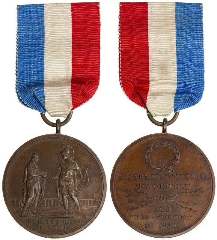 FRANCE: Directory, AE medal (43.29g), L 'AN 5 (1796-7), Coniglio-17, d 'Essling-...