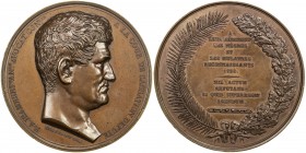 FRANCE: AE medal, 1838, 51mm, bronze medal by E. Rogat for François-André Isambert, a founder of the French Society for the Abolition of Slavery (Soci...