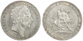 GREAT BRITAIN: George III, 1760-1820, AR crown, 1819 year LIX, KM-675, S-3787, ESC-215, Bull-2010, lustrous surfaces with peripheral golden toning, a ...
