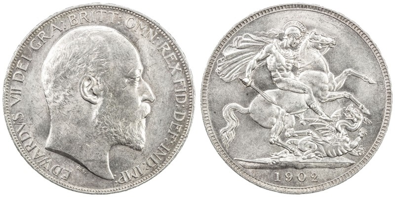 GREAT BRITAIN: Edward VII, 1901-1910, AR crown, 1902, KM-803, S-3978, good lustr...