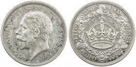 GREAT BRITAIN: George V, 1910-1936, AR crown, 1932, KM-836, Spink-4036, better date, mintage of only 2,395 pieces, EF, S. 
Estimate: $300 - $400