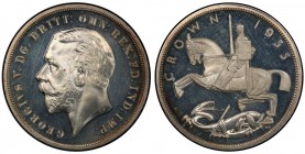 GREAT BRITAIN: George V, 1910-1936, AR crown, 1935, KM-842a, S-4050, 25th Anniversary of Accession of King George V, raised edge lettering, PCGS grade...