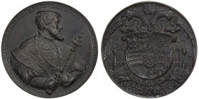 HOLY ROMAN EMPIRE: Charles V, 1519-1556, AE medal, 1537, Habich-1926; Löbbecke-564; Kress-606, 64mm, finely cast bronze medal of Charles V when aged 3...