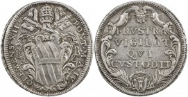 PAPAL STATES: Clement XII, 1730-1740, AR ½ piastra, year IV (1733), KM-801, two-year type, well-struck on oval flan, EF.
Estimate: $125 - $175