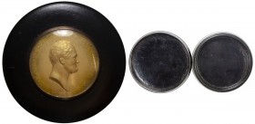 RUSSIA: Alexander I, 1801-1825, gilt medal, 1811, 51mm, medal by I. Shilov, bare head of emperor right, designer 's name on truncation of bust, set in...