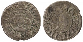 SWEDEN: Erik of Pommern, 1396-1439, AR ortug (1.07g), ND, G-195, Lagerqvist-1a, 18mm issue from the Stockholm Mint, bust of King facing within beaded ...