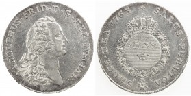 SWEDEN: Adolf Frederik, 1751-1771, AR riksdaler, 1763, KM-464.2, SM-52, initials AL, EF, ex Dr. John Lund Collection. 
Estimate: $300 - $500