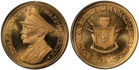 BURUNDI: Mwambutsa IV, 1915-1966, AV 25 francs, 1962, as KM-3, stamped "ESSAI" not once, but twice, on the reverse and possibly unique with double sta...